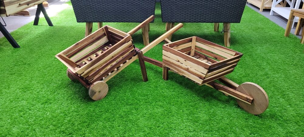 Wooden Wheelbarrow Planter