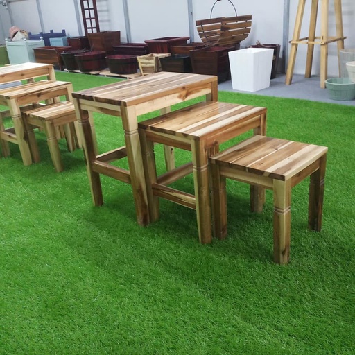 [planter_17] Wooden Nesting Plant Stand Tables